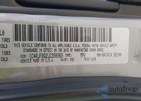 2018 Jeep Grand Cherokee Limited 4X4 из США, поврежденный, VIN 1C4RJFBG2JC358363